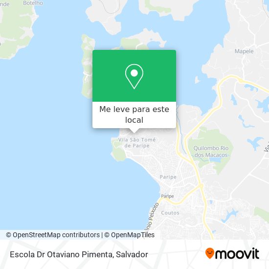 Escola Dr Otaviano Pimenta mapa