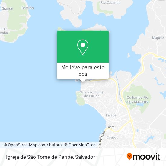 Igreja de São Tomé de Paripe mapa
