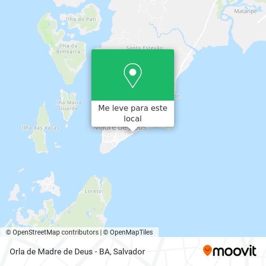 Orla de Madre de Deus - BA mapa