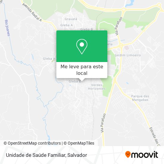 Unidade de Saúde Familiar mapa