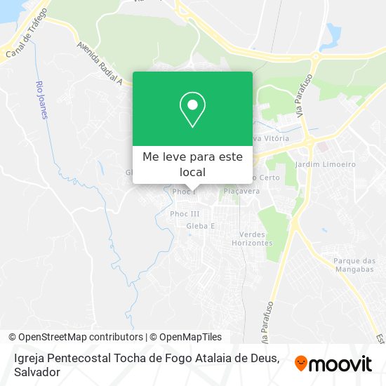 Igreja Pentecostal Tocha de Fogo Atalaia de Deus mapa