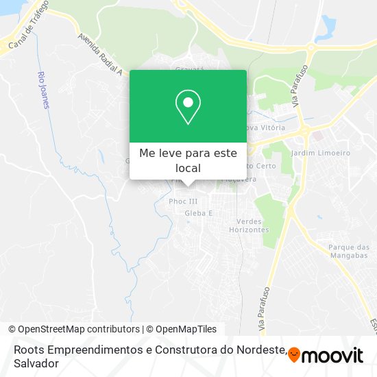 Roots Empreendimentos e Construtora do Nordeste mapa