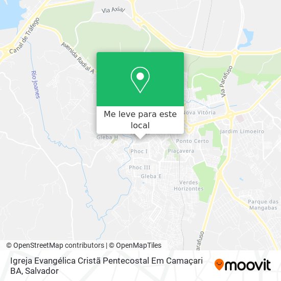 Igreja Evangélica Cristã Pentecostal Em Camaçari BA mapa