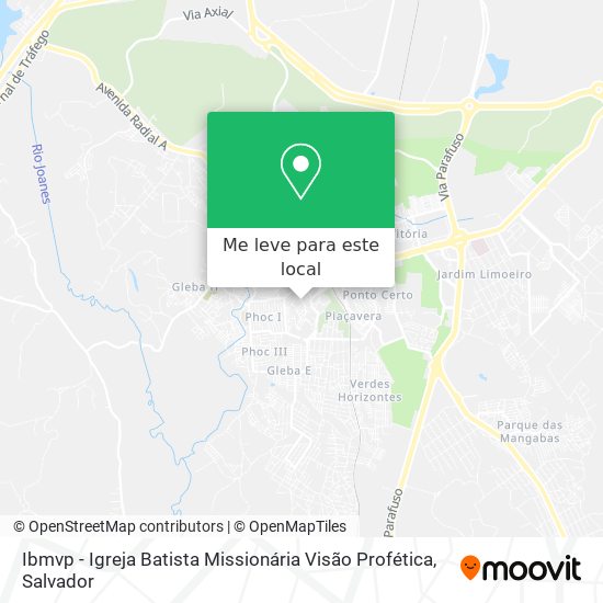 Ibmvp - Igreja Batista Missionária Visão Profética mapa