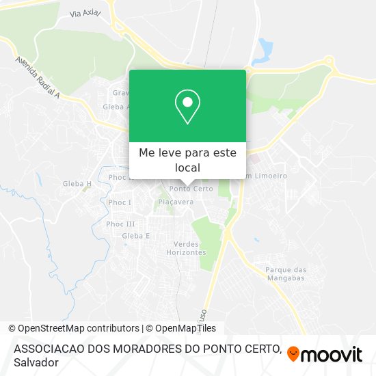 ASSOCIACAO DOS MORADORES DO PONTO CERTO mapa