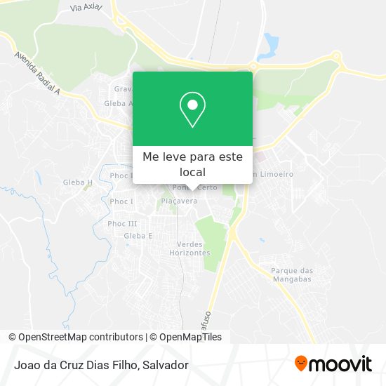 Joao da Cruz Dias Filho mapa