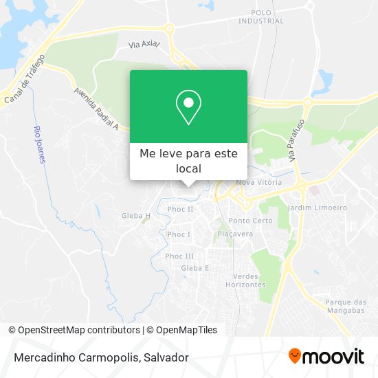 Mercadinho Carmopolis mapa