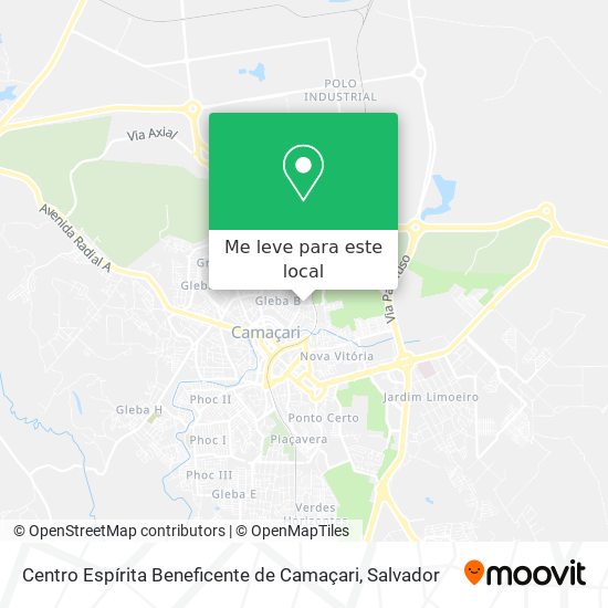 Centro Espírita Beneficente de Camaçari mapa