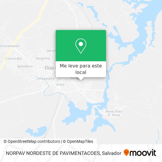 NORPAV NORDESTE DE PAVIMENTACOES mapa