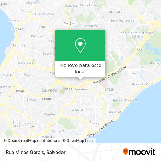 Rua Minas Gerais mapa