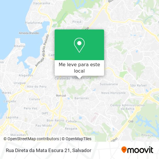 Rua Direta da Mata Escura 21 mapa