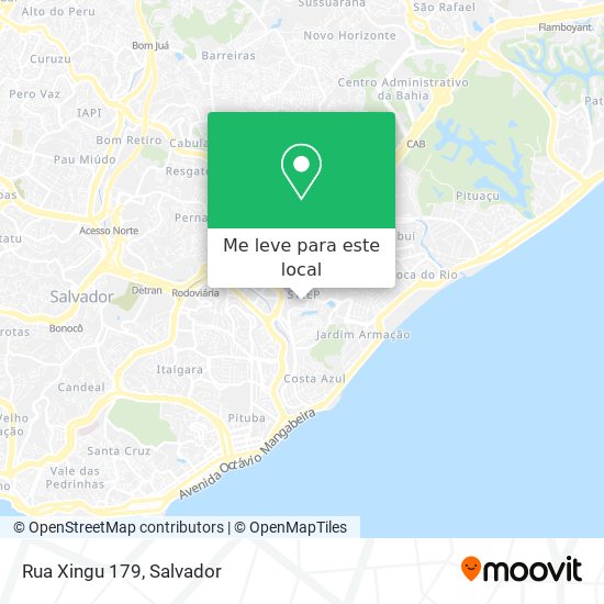Rua Xingu 179 mapa