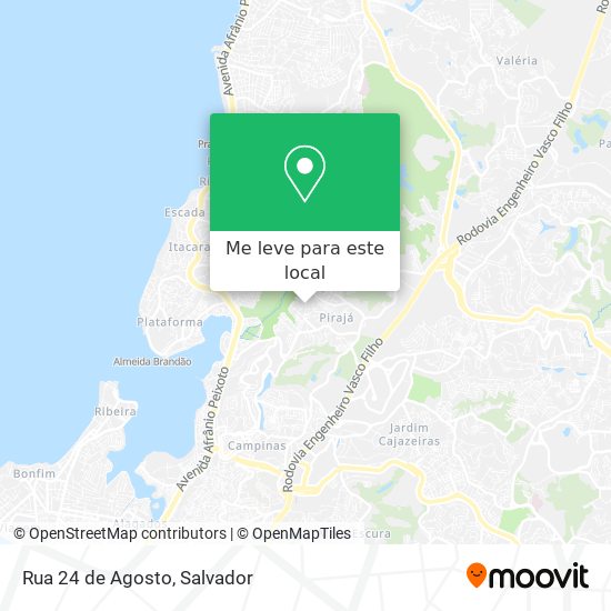 Rua 24 de Agosto mapa