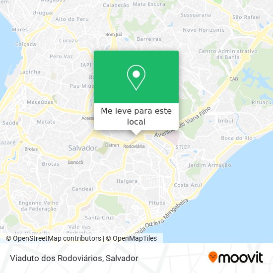 Viaduto dos Rodoviários mapa