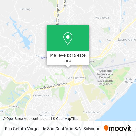 Rua Getúlio Vargas de São Cristóvão S / N mapa