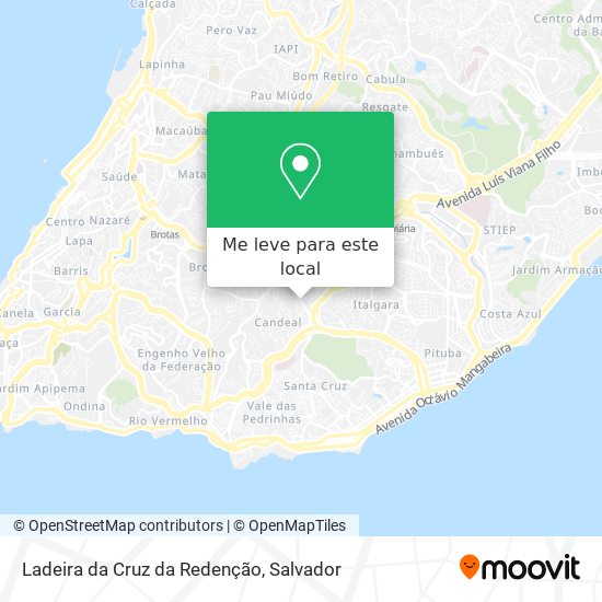 Ladeira da Cruz da Redenção mapa