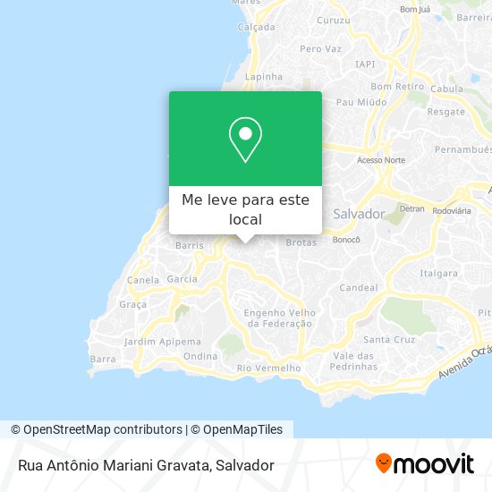 Rua Antônio Mariani Gravata mapa