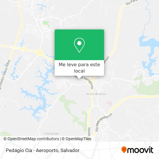 Pedágio Cia - Aeroporto mapa