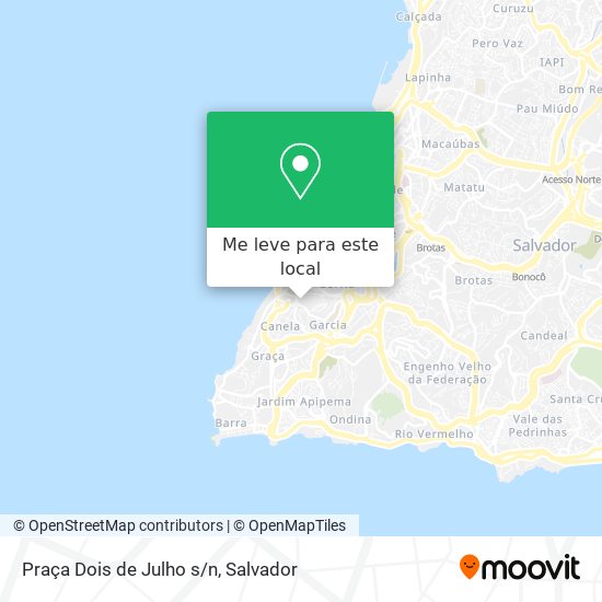 Praça Dois de Julho s/n mapa