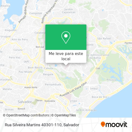 Rua Silveira Martins 40301-110 mapa