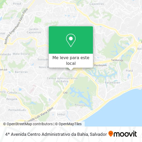 4ª Avenida Centro Administrativo da Bahia mapa