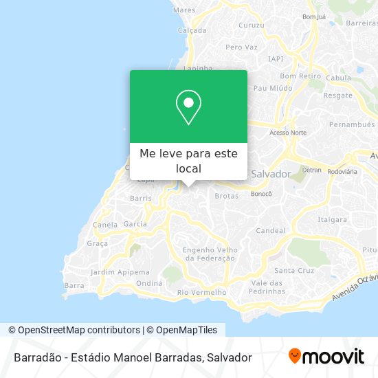 Barradão - Estádio Manoel Barradas mapa