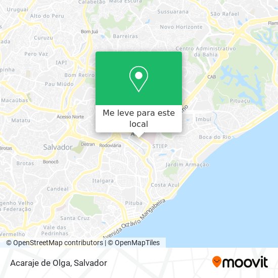 Acaraje de Olga mapa