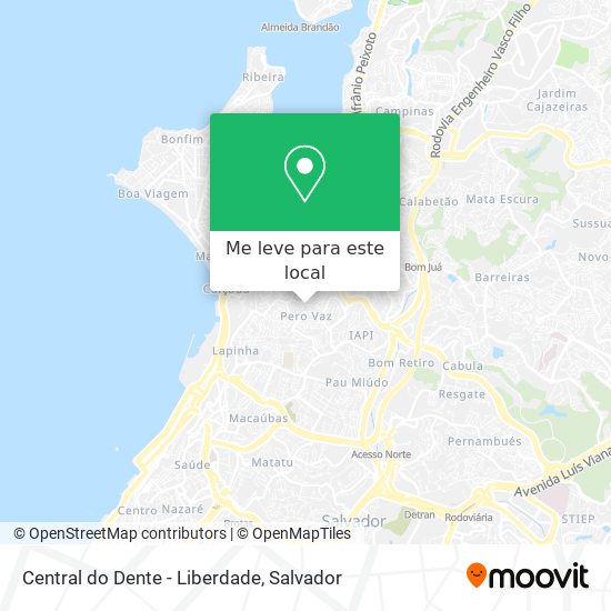 Central do Dente - Liberdade mapa