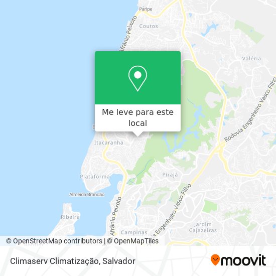 Climaserv Climatização mapa