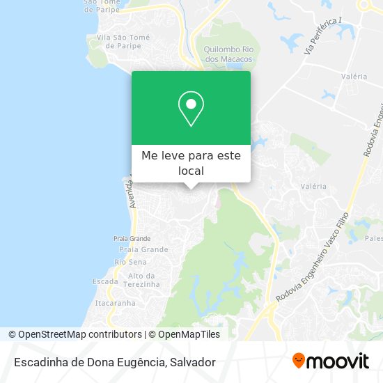 Escadinha de Dona Eugência mapa