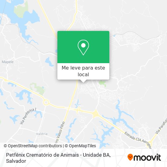 Petfênix Crematório de Animais - Unidade BA mapa