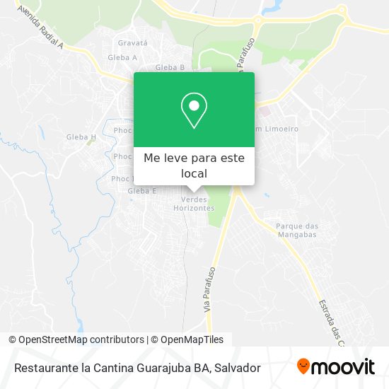 Restaurante la Cantina Guarajuba BA mapa
