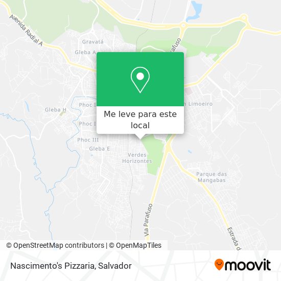 Nascimento's Pizzaria mapa