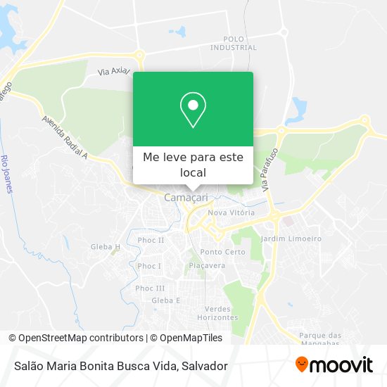 Salão Maria Bonita Busca Vida mapa