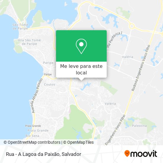 Rua - A Lagoa da Paixão mapa