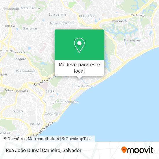 Rua João Durval Carneiro mapa