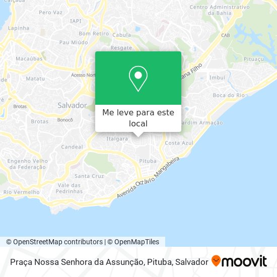 Praça Nossa Senhora da Assunção, Pituba mapa