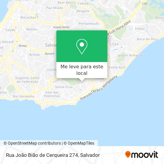 Rua João Bião de Cerqueira 274 mapa