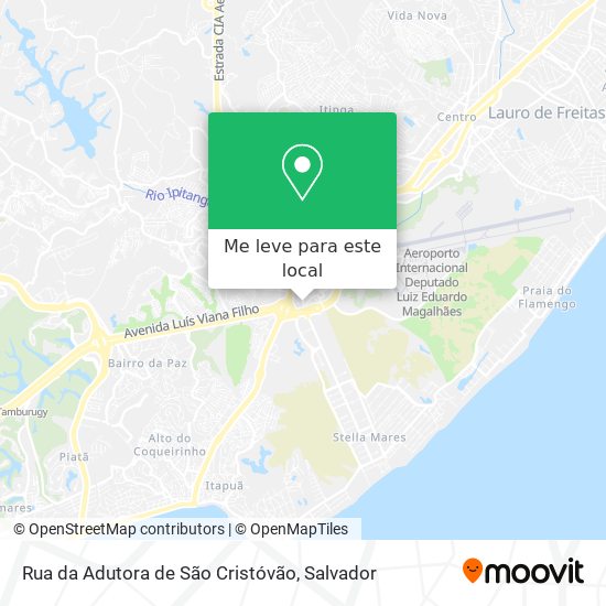 Rua da Adutora de São Cristóvão mapa