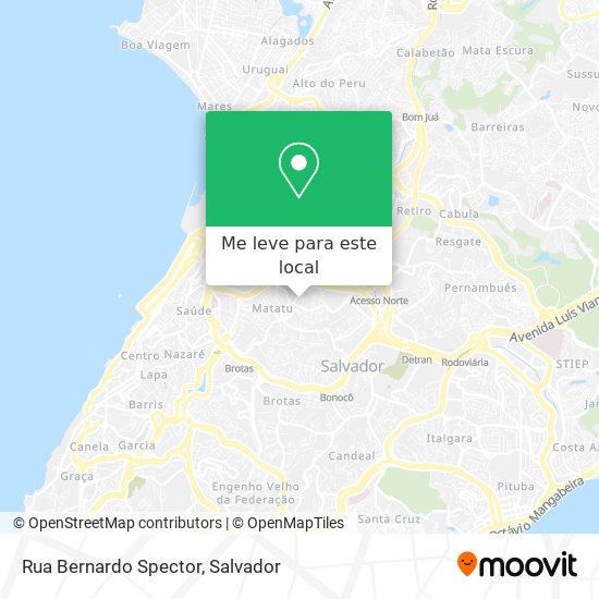 Rua Bernardo Spector mapa