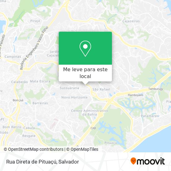 Rua Direta de Pituaçú mapa