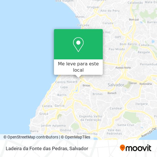 Ladeira da Fonte das Pedras mapa