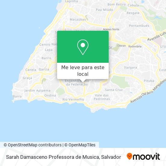 Sarah Damasceno Professora de Musica mapa