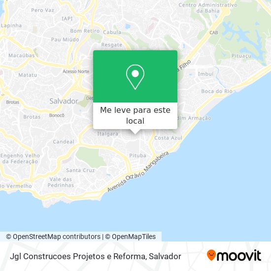 Jgl Construcoes Projetos e Reforma mapa