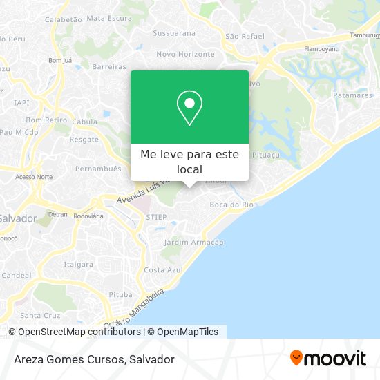 Areza Gomes Cursos mapa