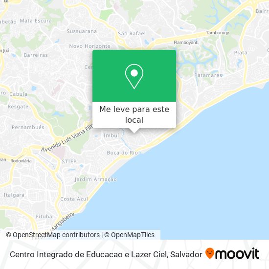 Centro Integrado de Educacao e Lazer Ciel mapa