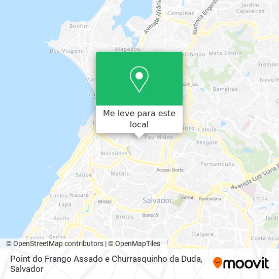 Point do Frango Assado e Churrasquinho da Duda mapa