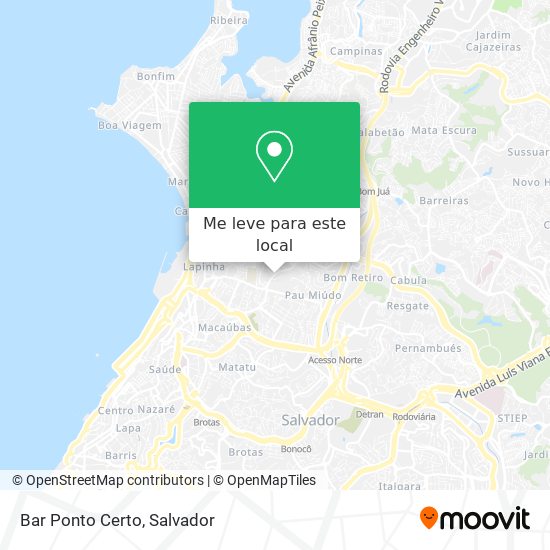 Bar Ponto Certo mapa