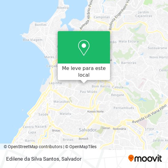 Edilene da Silva Santos mapa