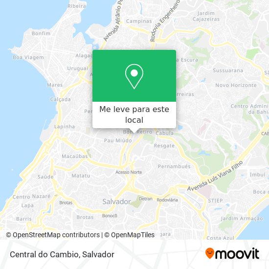 Central do Cambio mapa